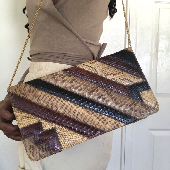 Vintage Handbags - Vintage snakeskin handbag.